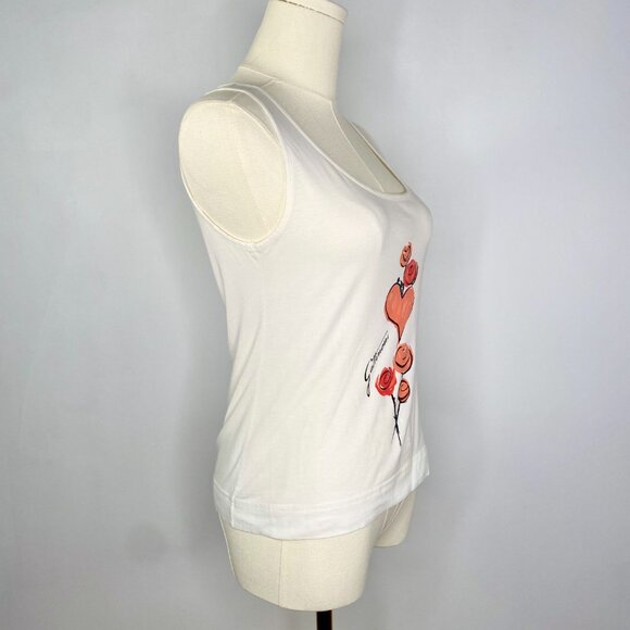 Gattinoni Jeans - White rose t-shirt - Picture 4 of 7